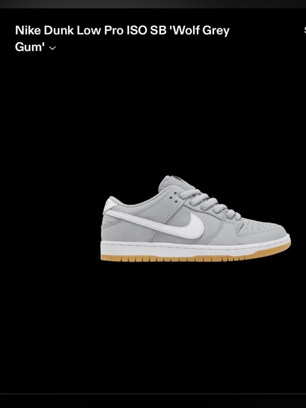 Nike Grey and White Low-Top Skate Sneaker with Gum Sole